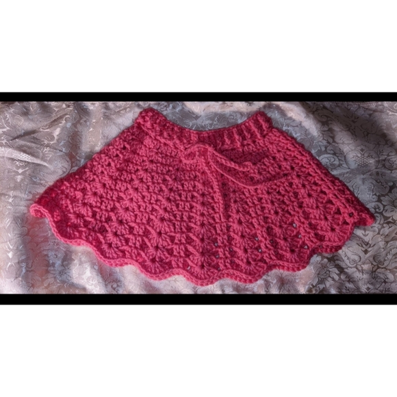 Pink Crochet Skirt Handmade - Picture 1 of 5